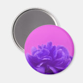 パープルとラズベリーのフローラアート マグネット (正面/裏面)