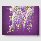 パープルとラベンダーの藤の結婚式 ゲストブック (裏面)