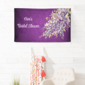 パープルとラベンダーの藤の花のブライズシャワー 横断幕 (インサイチュ)