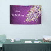 パープルとラベンダーの藤の花のブライズシャワー 横断幕 (トレードショー)
