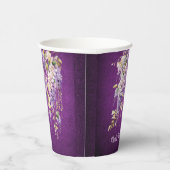 パープルとラベンダーの藤の花のブライズシャワー 紙コップ (右)