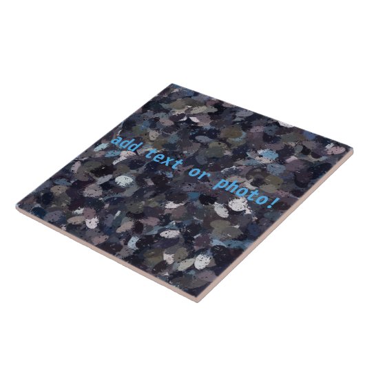 パープルとラベンダー絵を描(ばちゃばちゃ)跳ねる タイル (側面)