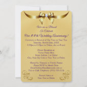 パープルと金ゴールドのキリスト教記念日招待状 招待状 (裏面)