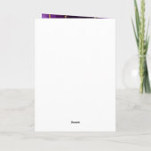 パープルと金ゴールドアゲートハッピーバースデー カード (裏面)