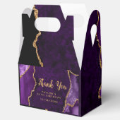 パープルと金ゴールドアゲート誕生日ありがとう フェイバーボックス (オープン)