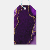 パープルと金ゴールドアゲートSweet sixteenありがとう ギフトタグ (裏面)