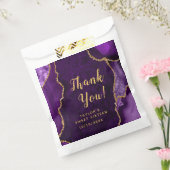 パープルと金ゴールドアゲートSweet sixteenありがとう フェイバーバッグ (封をした状態)