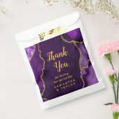 パープルと金ゴールドアゲ結婚ートの感謝 フェイバーバッグ (封をした状態)