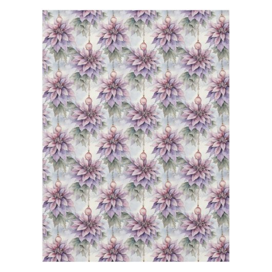 パープルと金ゴールドエレガンス テーブルクロス (正面)