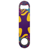 パープルと金ゴールドクロスボトルオープナー スピード栓抜き (裏面)