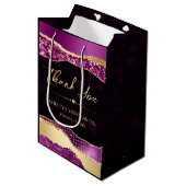 パープルと金ゴールドグラムティアーズ《写真》ぼけ味キンセアニェラ ミディアムペーパーバッグ (正面アングル)