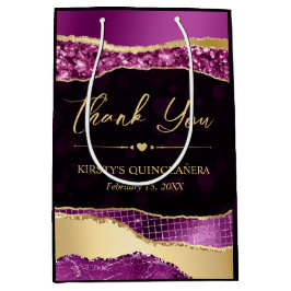 パープルと金ゴールドグラムティアーズ《写真》ぼけ味キンセアニェラ ミディアムペーパーバッグ