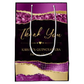 パープルと金ゴールドグラムティアーズ《写真》ぼけ味キンセアニェラ ミディアムペーパーバッグ (裏面)