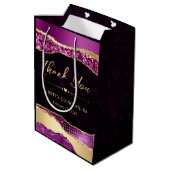 パープルと金ゴールドグラムティアーズ《写真》ぼけ味キンセアニェラ ミディアムペーパーバッグ (裏面アングル)