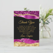 パープルと金ゴールドグラムティアーズSweet sixteen サンキューカード (スタンド正面)