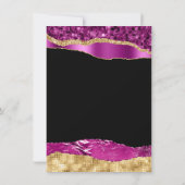 パープルと金ゴールドグラムティアーズSweet sixteen サンキューカード (裏面)