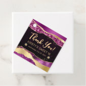 パープルと金ゴールドグリッターグラムティアーズSweet sixteen フェイバータグ (インサイチュ)