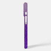 パープルと金ゴールドグリッターバスケットボールチームジャージー Case-Mate iPhoneケース (裏面 / 左)