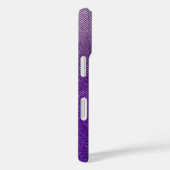 パープルと金ゴールドグリッターバスケットボールチームジャージー Case-Mate iPhoneケース (裏面 / 右)