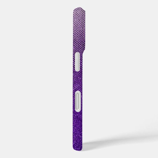 パープルと金ゴールドグリッターバスケットボールチームジャージー Case-Mate iPhoneケース (裏面 / 右)