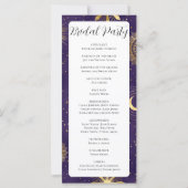 パープルと金ゴールドシナ結婚式 プログラム (裏面)