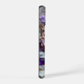 パープルと金ゴールドジャイアントバラ iPhone 15ケース (右側面)