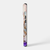 パープルと金ゴールドジャイアントバラ iPhone 15ケース (左側面)