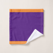 パープルと金ゴールドスポーツチームカラーバスタオルセット バスタオルセット (ウォッシュタオル)