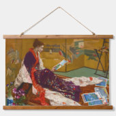 パープルと金ゴールドタペストリーのカプリス 吊り下げ型タペストリー (正面)