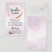 パープルと金ゴールドタンブラ気にー 名刺 (正面/裏面)