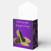 パープルと金ゴールドハイヒールシューズ誕生日 フェイバーボックス (オープン)