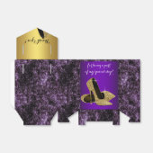 パープルと金ゴールドハイヒールシューズ誕生日 フェイバーボックス (折り畳みなし)
