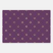 パープルと金ゴールドパリをテーマにした ラッピングペーパーシート (正面3)