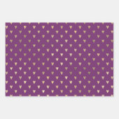 パープルと金ゴールドパリをテーマにした ラッピングペーパーシート (正面2)