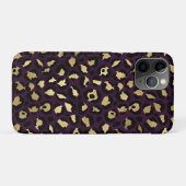 パープルと金ゴールドヒョウ系デザイン2 Case-Mate iPhoneケース (裏面(横))