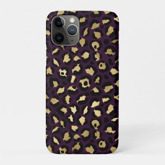 パープルと金ゴールドヒョウ系デザイン2 Case-Mate iPhoneケース (裏)