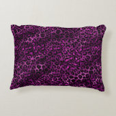 パープルと金ゴールドヒョウ系デザイン3 アクセントクッション (裏面)