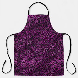 パープルと金ゴールドヒョウ系デザイン3 エプロン