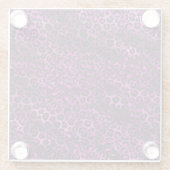 パープルと金ゴールドヒョウ系デザイン3 ガラスコースター (裏面)