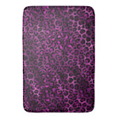 パープルと金ゴールドヒョウ系デザイン3 バスマット (正面縦)