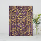 パープルと金ゴールドビクトリアンのスクラップブック紙 (スタンド正面)