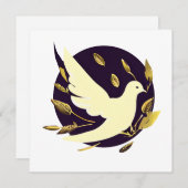 パープルと金ゴールドピース鳩 シーズンカード (正面/裏面)
