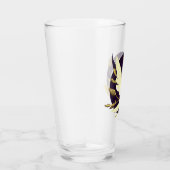 パープルと金ゴールドピース鳩 タンブラーグラス (右)