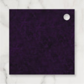 パープルと金ゴールドフェイクグリッターアゲート誕生日パーティー フェイバータグ (裏面)