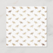 パープルと金ゴールドブラシストロークドゥードルスクエアビジネス スクエア名刺 (裏面)