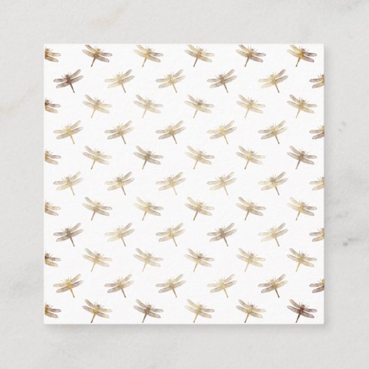 パープルと金ゴールドブラシストロークドゥードルスクエアビジネス スクエア名刺 (裏面)