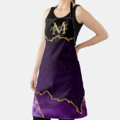 パープルと金ゴールドマーブルゲート エプロン (インサイチュ)