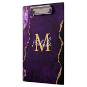 パープルと金ゴールドマーブルゲート クリップボード (左)