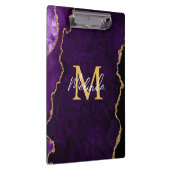 パープルと金ゴールドマーブルゲート クリップボード (右)