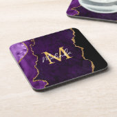 パープルと金ゴールドマーブルゲート コースター (左側)